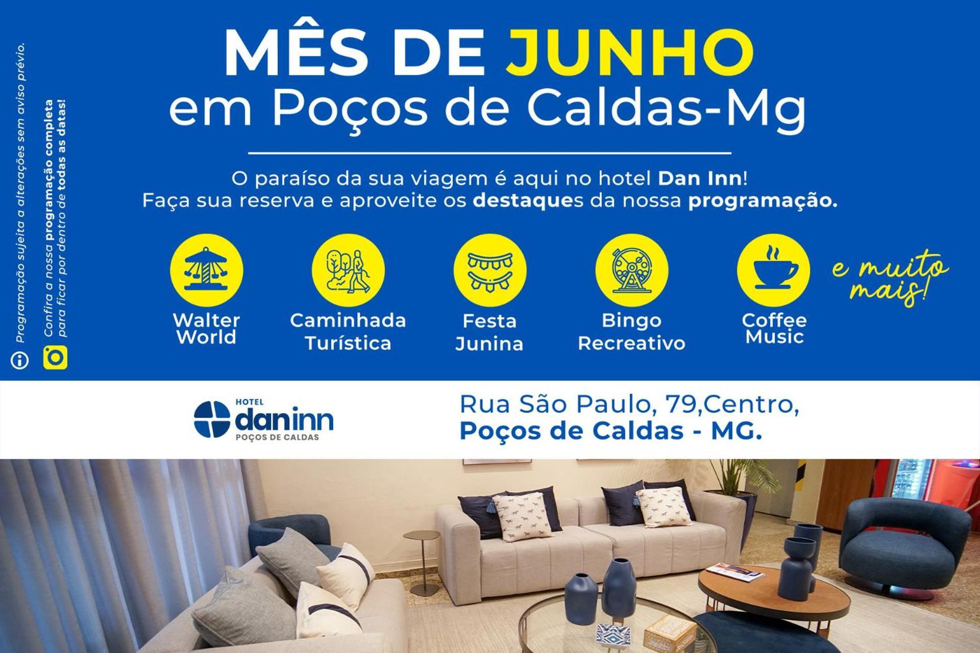 Hotel Dan Inn Pocos De Caldas - A Melhor Localizacao Do Centro By Nacional Inn Екстер'єр фото